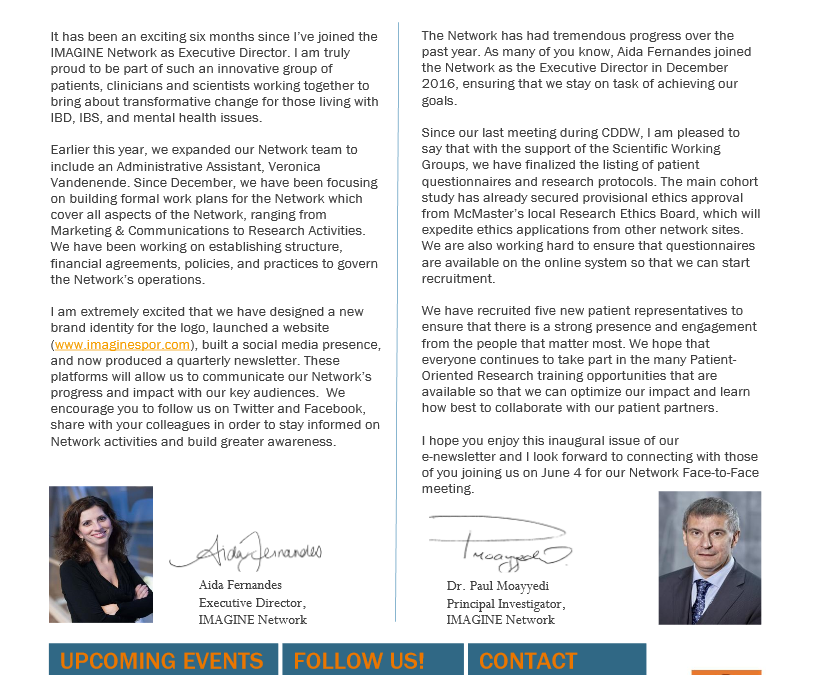 IMAGINE Network Newsletter #1