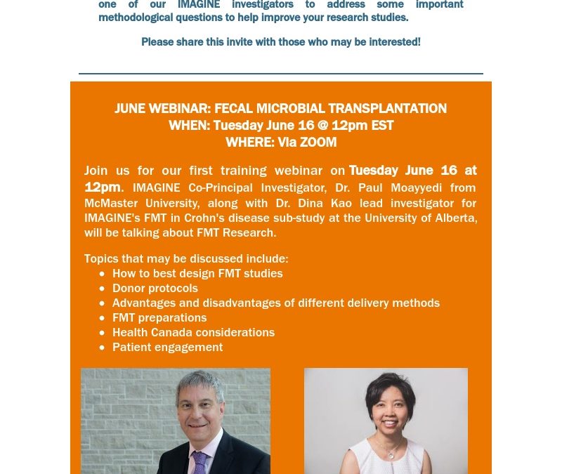 IMAGINE Monthly Webinar Series June: FMT