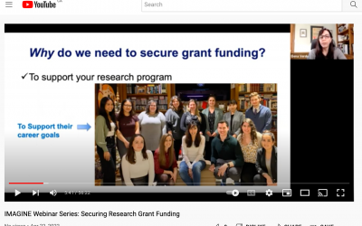IMAGINE Webinar Series April 2022: Securing Research Grant Funding